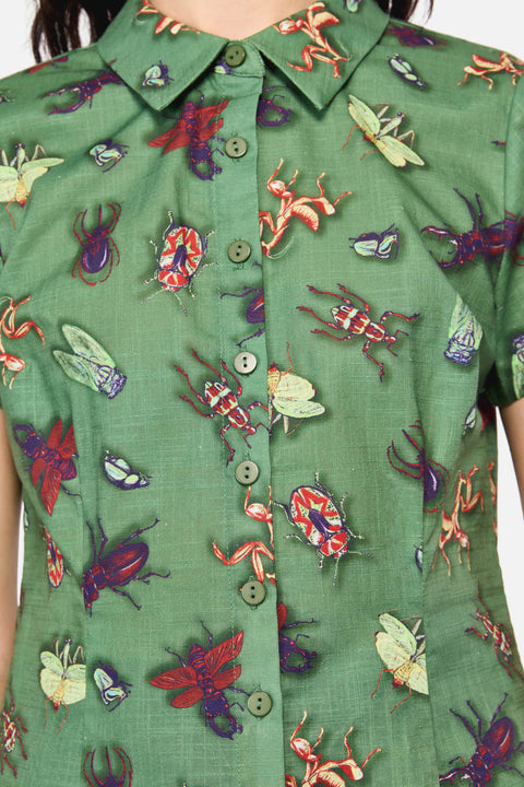 Entomology Print Blouse