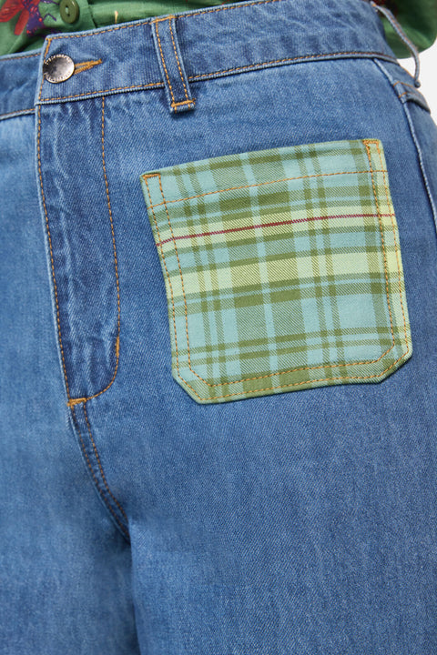 Insect Obsessed Tartan Cuff Jean
