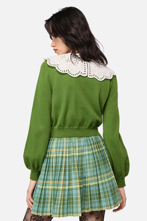 Insect Lover Lace Trim Cardigan
