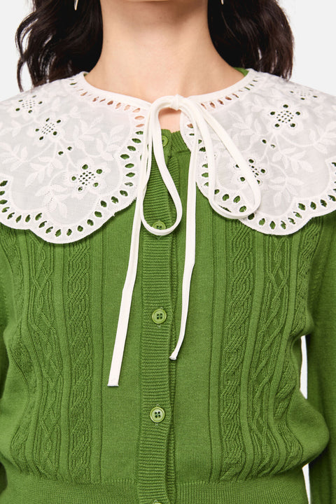 Insect Lover Lace Trim Cardigan
