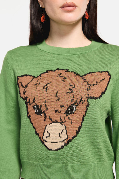 Grazing Cow Knit Jumper