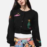 Galactic Print Cardigan