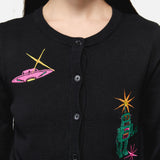 Galactic Print Cardigan