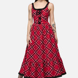 Piracy Punk Tartan Midi Dress