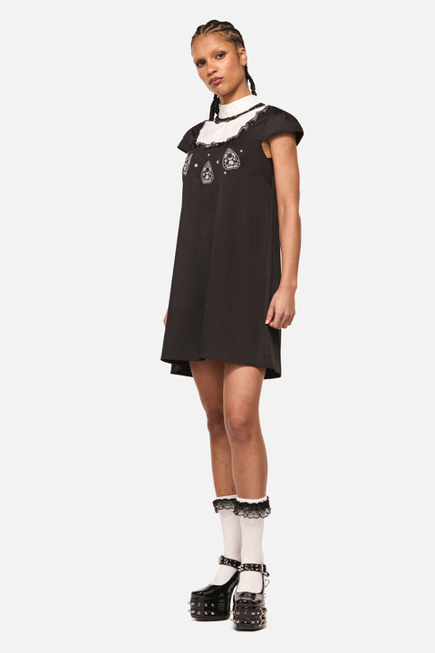 Seance Contrast Goth Mini Dress