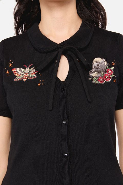 All Hallows Eve Tattoo Placement Cardigan