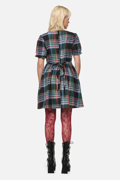 Hermit Goth Tartan Mini Dress
