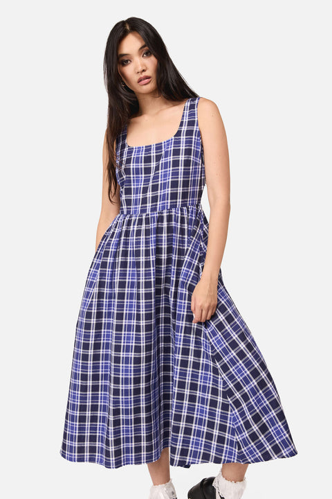 Whirl Tartan Midi Dress ModCloth Whirl Tartan Midi Dress ModCloth