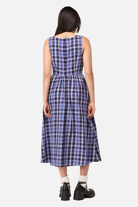 Whirl Tartan Midi Dress