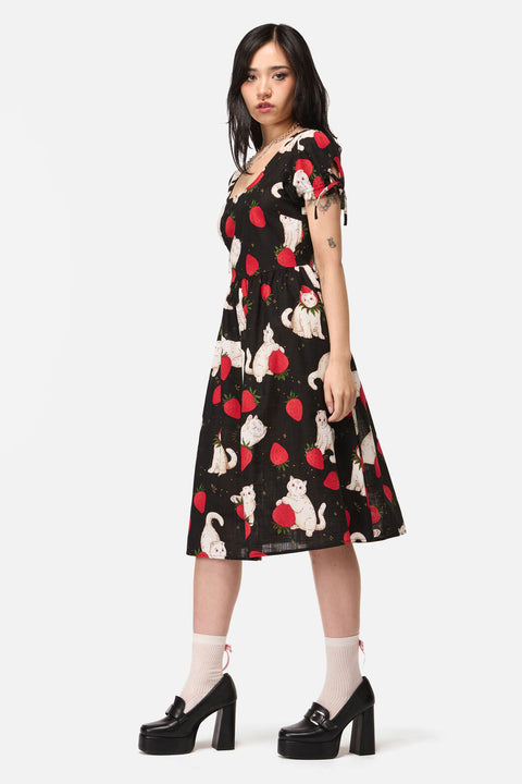 Strawberry Cat Repeat Dress