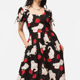 Strawberry Cat Repeat Dress