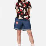 Strawberry Cat Repeat Blouse