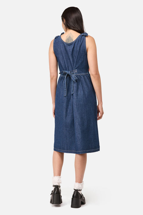 Strawberry Cat Embroidered Pinafore