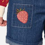Strawberry Cat Embroidered Shorts
