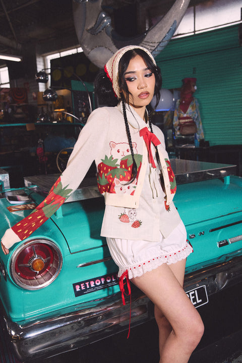 Strawberry Cat Cardigan