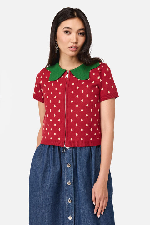 Strawberry Leaf Cardigan