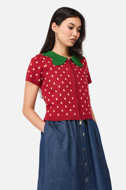 Strawberry Leaf Cardigan