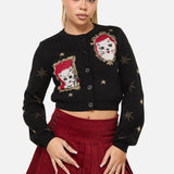 Official Portrait Cat Cropped Cardigan