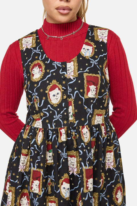 Official Cat Portrait Sleeveless Dress