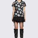 Ghouls Printed Blouse