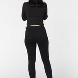Stretch Denim Rainbow Slim Fit Black Skinny Jeans