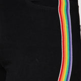 Stretch Denim Rainbow Slim Fit Black Skinny Jeans