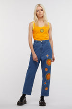 Denim Sun Print Jean