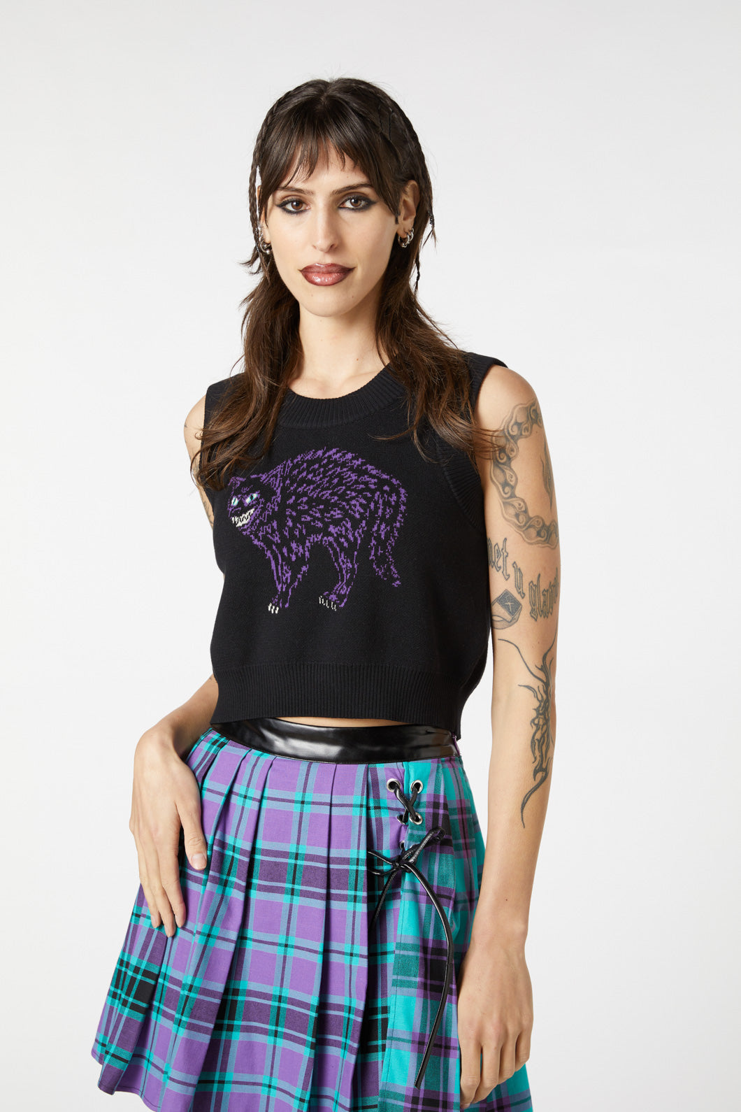 Grinning Cat Sweater Vest