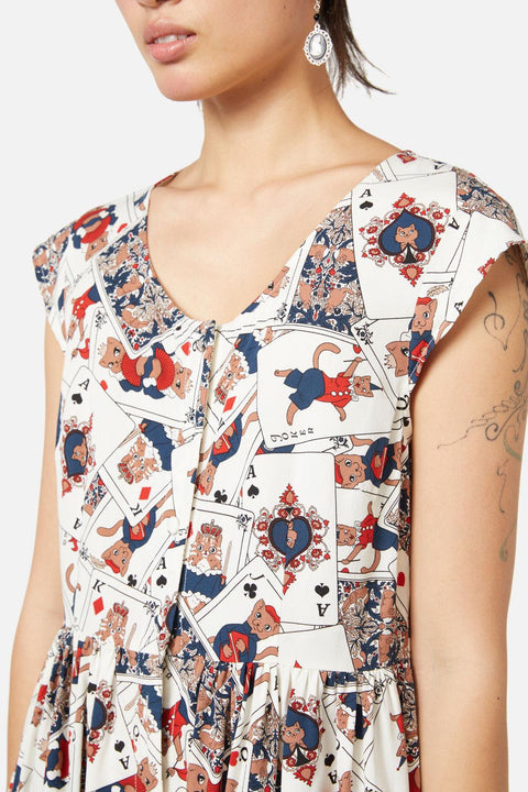 Queen Of Cats Print Dress