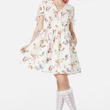 Kitsch Kitty Print Dress
