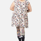 Curve Queen Of Cats Print Dress