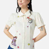 Meowdy Badge Blouse