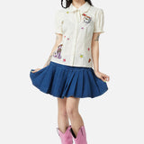 Meowdy Badge Blouse