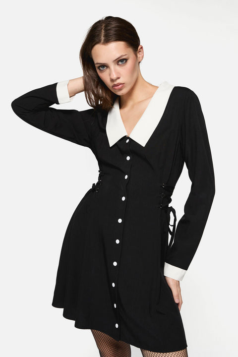 Ready To Rot Long Sleeve Contrast Dress