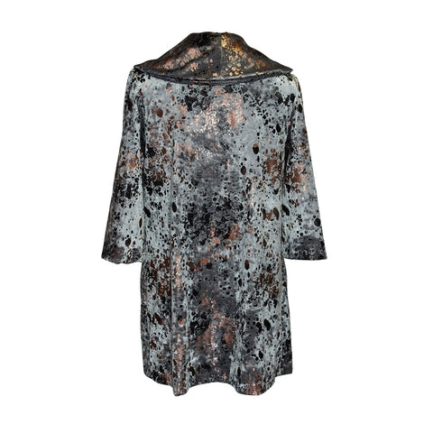 Penelope Swing Jacket in Gunmetal Steer