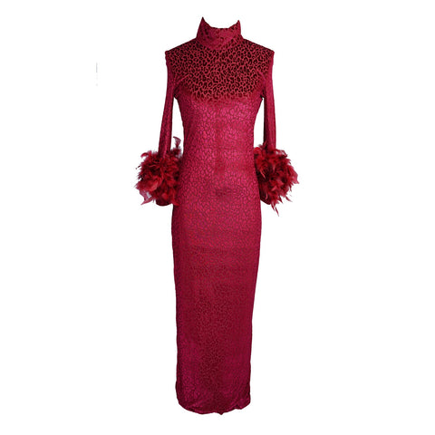 Catroux Dress in Crimson Night