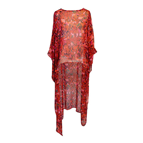 Electric Sangria Float Scarf Top