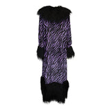 Penny Deluxe Purple Haze Velvet Faux Fur Jacket