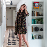 Penelope Mini Dress in Berry Boucle