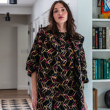 Penelope Swing Coat in Berry Boucle
