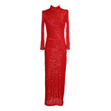Catroux dress in Ruby Red Sequin