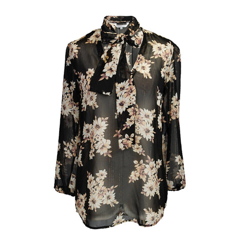 Anjelica Tie Front Top in Liza Flora