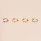 Color Pop Crystal Huggie Hoop Earrings