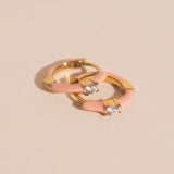 Color Pop Crystal Huggie Hoop Earrings