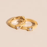 Color Pop Crystal Huggie Hoop Earrings