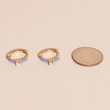 Color Pop Crystal Huggie Hoop Earrings