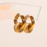 Color Pop Chunky Huggie Hoop Charms