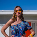 Tatjana One-Shoulder Maxi Dress in Hallucinogen Plume