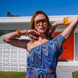 Tatjana One-Shoulder Maxi Dress in Hallucinogen Plume