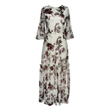 Imogen 1-Tier Ruffle Maxi Dress in Fleur De L'amour